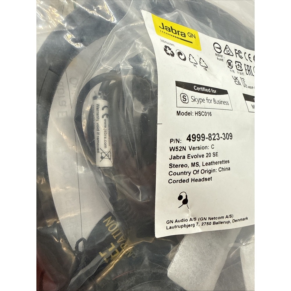 Jabra Evolve 20 SE: Dual Upgraded Earpiece Full Headset w/ Boom Mic (HSC016) - Picture 3 of 3